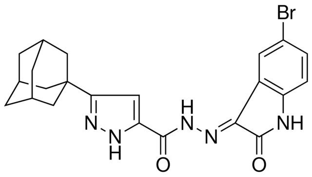 3-(1-ADAMANTYL)-N'-[(3E)-5-BROMO-2-OXO-1,2-DIHYDRO-3H-INDOL-3-YLIDENE]-1H-PYRAZOLE-5-CARBOHYDRAZIDE