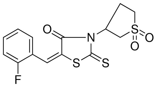 3-(1,1-DIOXO-4H-THIOPHEN-3-YL)-5-(2-F-BENZYLIDENE)-2-THIOXO-THIAZOLIDIN-4-ONE