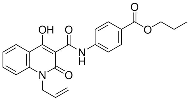 4-((1-ALLYL-4-HO-2-OXO-1,2-2H-QUINOLINE-3-CARBONYL)-AMINO)-BENZOIC ACID PR ESTER