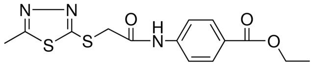 4-(2-(5-ME-(1,3,4)THIADIAZOL-2-YLSULFANYL)-ACETYLAMINO)-BENZOIC ACID ETHYL ESTER