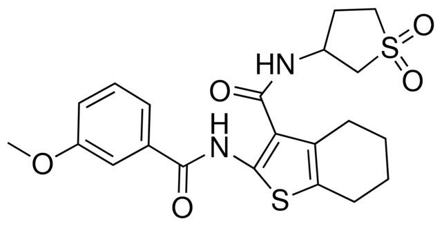 N-(1,1-DIOXIDOTETRAHYDRO-3-THIENYL)-2-[(3-METHOXYBENZOYL)AMINO]-4,5,6,7-TETRAHYDRO-1-BENZOTHIOPHENE-3-CARBOXAMIDE