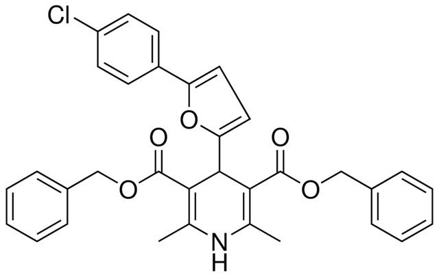 DIBENZYL 4-[5-(4-CHLOROPHENYL)-2-FURYL]-2,6-DIMETHYL-1,4-DIHYDRO-3,5-PYRIDINEDICARBOXYLATE