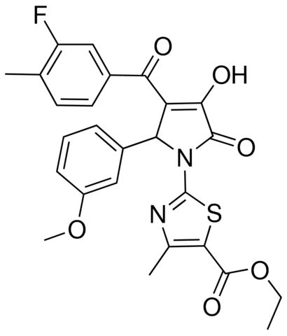 ETHYL 2-[3-(3-FLUORO-4-METHYLBENZOYL)-4-HYDROXY-2-(3-METHOXYPHENYL)-5-OXO-2,5-DIHYDRO-1H-PYRROL-1-YL]-4-METHYL-1,3-THIAZOLE-5-CARBOXYLATE