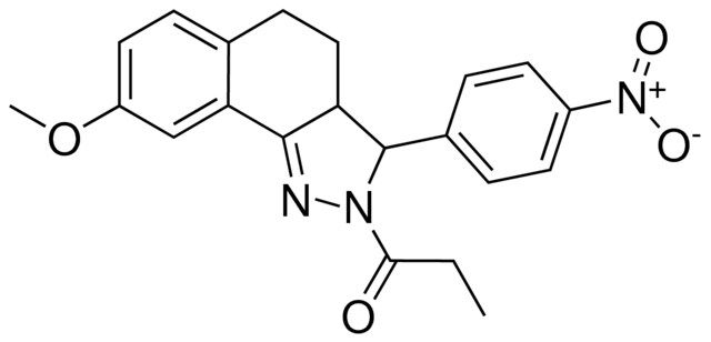 METHYL 3-(4-NITROPHENYL)-2-PROPIONYL-3,3A,4,5-TETRAHYDRO-2H-BENZO[G]INDAZOL-8-YL ETHER
