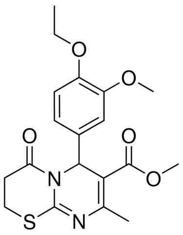 METHYL 6-(4-ETHOXY-3-METHOXYPHENYL)-8-METHYL-4-OXO-3,4-DIHYDRO-2H,6H-PYRIMIDO[2,1-B][1,3]THIAZINE-7-CARBOXYLATE