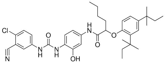 N-(4-{[(4-CHLORO-3-CYANOANILINO)CARBONYL]AMINO}-3-HYDROXYPHENYL)-2-(2,4-DITERT-PENTYLPHENOXY)HEXANAMIDE