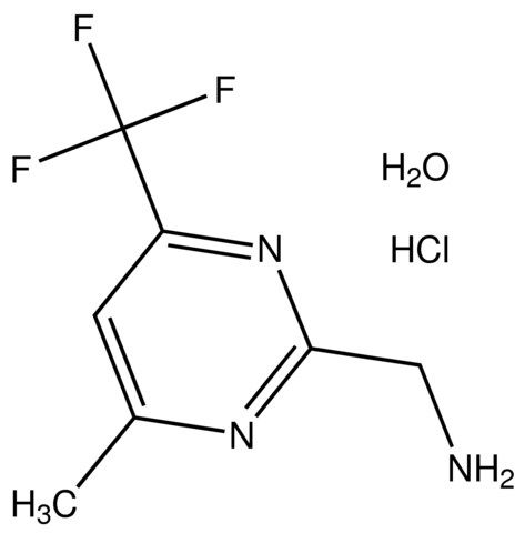 {[4-Methyl-6-(trifluoromethyl)-2-pyrimidinyl]methyl}amine hydrochloride hydrate