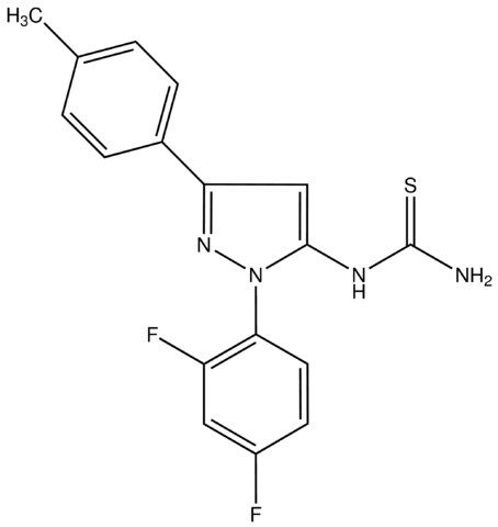 1-(1-(2,4-Difluorophenyl)-3-<i>p</i>-tolyl-1<i>H</i>-pyrazol-5-yl)thiourea