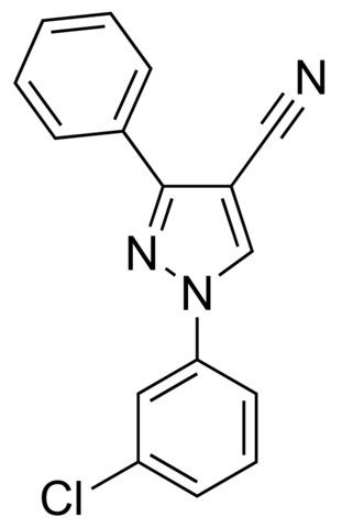 1-(3-Chlorophenyl)-3-phenyl-1<i>H</i>-pyrazole-4-carbonitrile