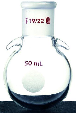 Synthware<sup>TM</sup> single-neck round-bottom flask with joint hooks