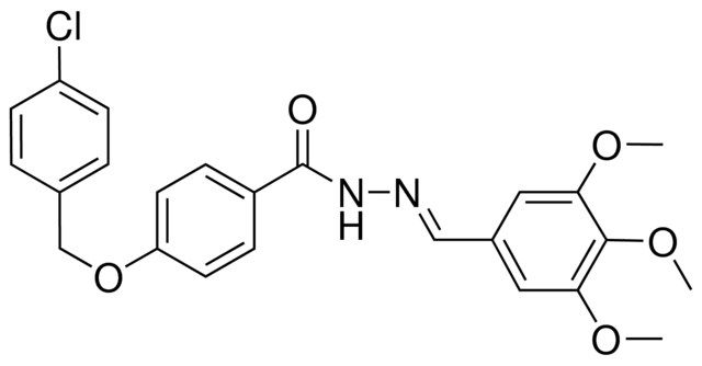 4-((4-CHLOROBENZYL)OXY)-N'-(3,4,5-TRIMETHOXYBENZYLIDENE)BENZOHYDRAZIDE