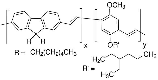 Poly((9,9-dihexyl-9<i>H</i>-fluorene-2,7-vinylene)-<i>co</i>-(1-methoxy-4-(2-ethylhexyloxy)-2,5-phenylenevinylene)), 95:5 mole ratio