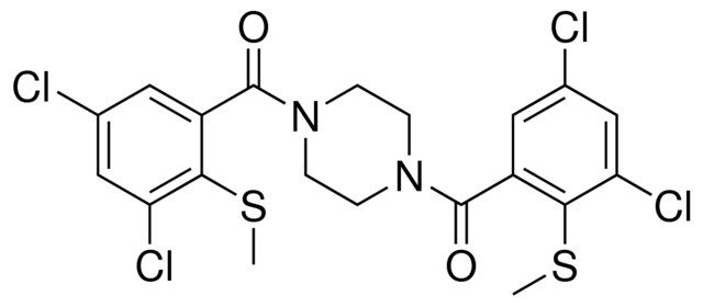 1,4-BIS[3,5-DICHLORO-2-(METHYLSULFANYL)BENZOYL]PIPERAZINE