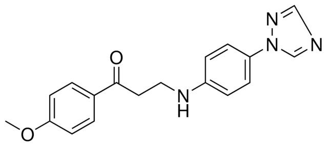 1-(4-METHOXYPHENYL)-3-(4-(1H-1,2,4-TRIAZOL-1-YL)ANILINO)-1-PROPANONE