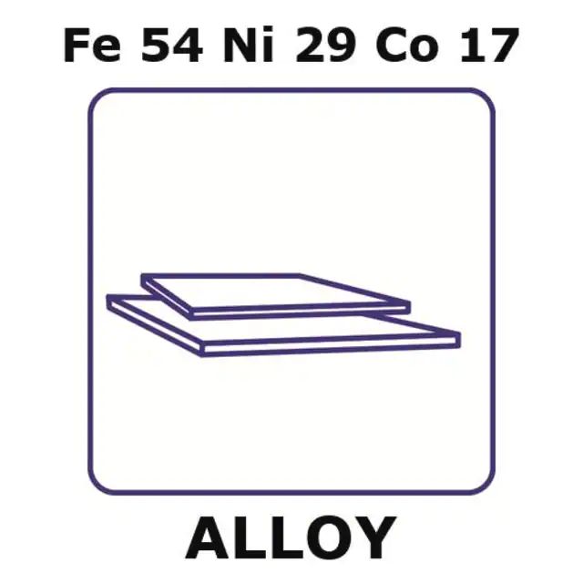 Glass Sealing Alloy, Fe54Ni29Co17