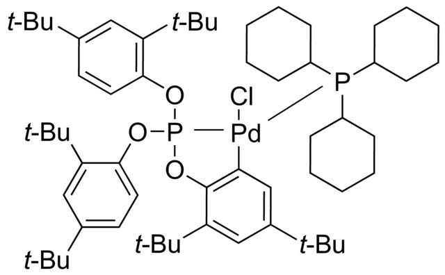 Chloro(η<sup>2</sup>-P,C-tris(2,4-di-<i>tert</i>-butylphenyl)phosphite)(tricyclohexylphosphine)palladium(II)