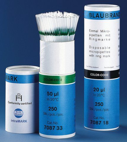 BRAND<sup>®</sup> disposable BLAUBRAND<sup>®</sup> micropipettes, intraMark