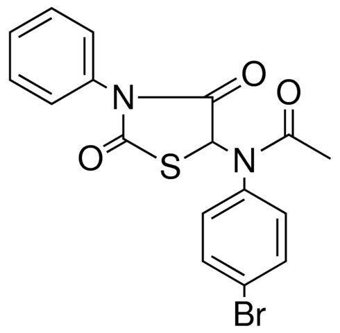 N-(4-BROMO-PHENYL)-N-(2,4-DIOXO-3-PHENYL-THIAZOLIDIN-5-YL)-ACETAMIDE