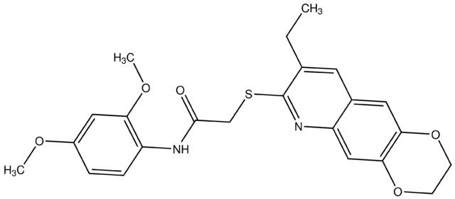 <i>N</i>-(2,4-Dimethoxyphenyl)-2-(8-ethyl-2,3-dihydro-[1,4]dioxino[2,3-<i>g</i>]quinolin-7-ylthio)acetamide