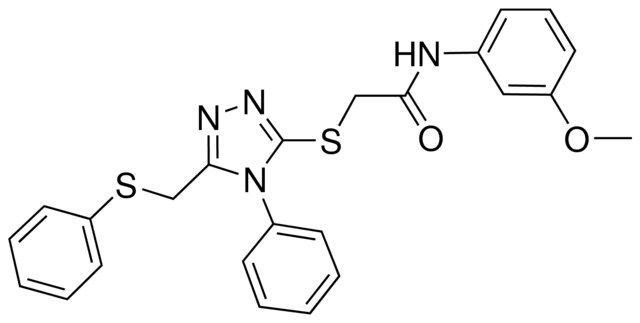 N-(3-METHOXYPHENYL)-2-({4-PHENYL-5-[(PHENYLSULFANYL)METHYL]-4H-1,2,4-TRIAZOL-3-YL}SULFANYL)ACETAMIDE