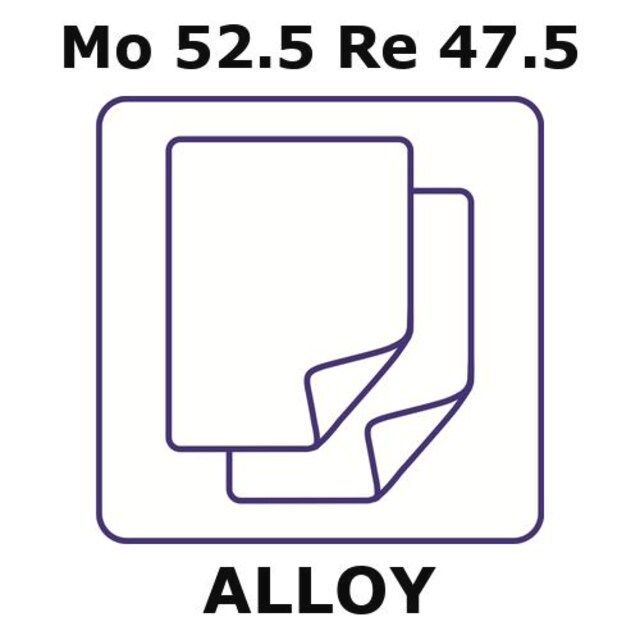 Molybdenum-rhenium alloy, Mo52.5Re47.5