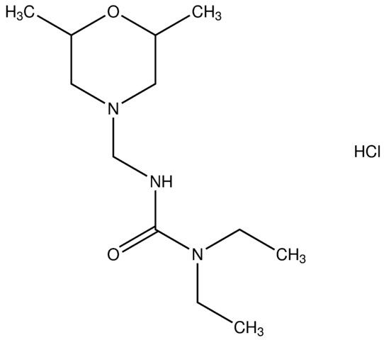 N'-[(2,6-dimethyl-4-morpholinyl)methyl]-N,N-diethylurea hydrochloride