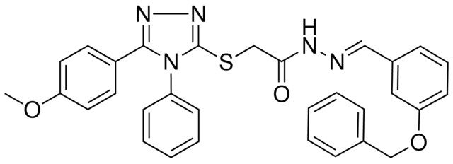 N'-{(E)-[3-(BENZYLOXY)PHENYL]METHYLIDENE}-2-{[5-(4-METHOXYPHENYL)-4-PHENYL-4H-1,2,4-TRIAZOL-3-YL]SULFANYL}ACETOHYDRAZIDE