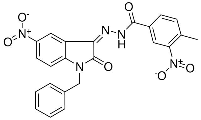 N'-[(3Z)-1-BENZYL-5-NITRO-2-OXO-1,2-DIHYDRO-3H-INDOL-3-YLIDENE]-4-METHYL-3-NITROBENZOHYDRAZIDE