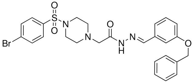 N'-{(E)-[3-(BENZYLOXY)PHENYL]METHYLIDENE}-2-{4-[(4-BROMOPHENYL)SULFONYL]-1-PIPERAZINYL}ACETOHYDRAZIDE