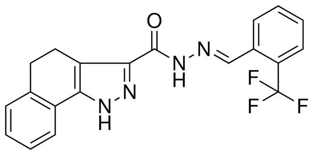 N'-{(E)-[2-(TRIFLUOROMETHYL)PHENYL]METHYLIDENE}-4,5-DIHYDRO-1H-BENZO[G]INDAZOLE-3-CARBOHYDRAZIDE