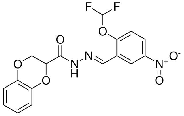 N'-{(E)-[2-(DIFLUOROMETHOXY)-5-NITROPHENYL]METHYLIDENE}-2,3-DIHYDRO-1,4-BENZODIOXINE-2-CARBOHYDRAZIDE