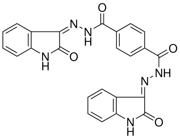 N'(1)-[(3Z)-2-OXO-1,2-DIHYDRO-3H-INDOL-3-YLIDENE]-N'(4)-(2-OXO-1,2-DIHYDRO-3H-INDOL-3-YLIDENE)TEREPHTHALOHYDRAZIDE