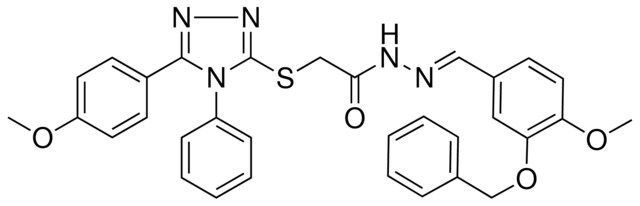 N'-{(E)-[3-(BENZYLOXY)-4-METHOXYPHENYL]METHYLIDENE}-2-{[5-(4-METHOXYPHENYL)-4-PHENYL-4H-1,2,4-TRIAZOL-3-YL]SULFANYL}ACETOHYDRAZIDE