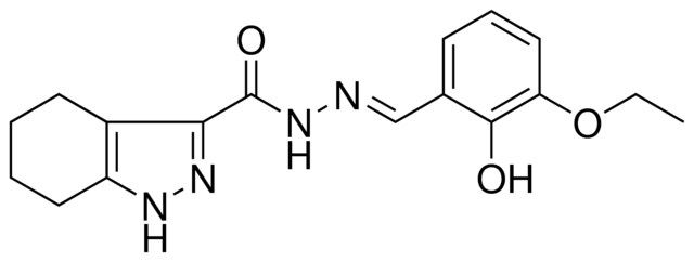 N'-(3-ETHOXY-2-HO-BENZYLIDENE)-4,5,6,7-TETRAHYDRO-1H-INDAZOLE-3-CARBOHYDRAZIDE