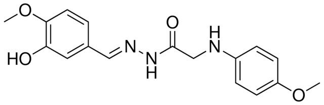 N'-(3-HYDROXY-4-METHOXYBENZYLIDENE)-2-(4-METHOXYANILINO)ACETOHYDRAZIDE