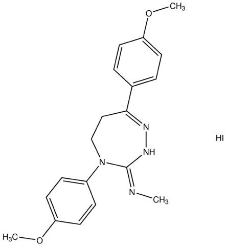N-[(3Z)-4,7-bis(4-methoxyphenyl)-2,4,5,6-tetrahydro-3H-1,2,4-triazepin-3-ylidene]methanamine hydroiodide