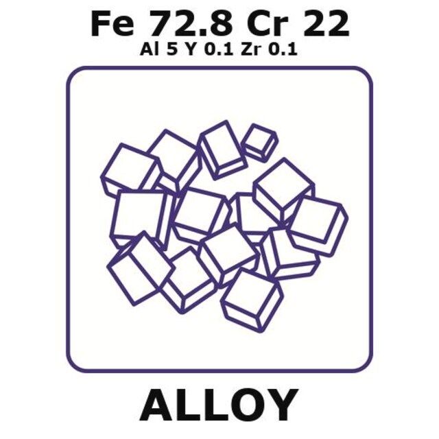 Fecralloy-Iron-Chromium, Fe72.8Cr22Al5Y0.1Zr0.1