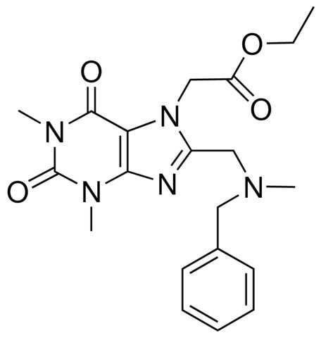 ETHYL (8-{[BENZYL(METHYL)AMINO]METHYL}-1,3-DIMETHYL-2,6-DIOXO-1,2,3,6-TETRAHYDRO-7H-PURIN-7-YL)ACETATE