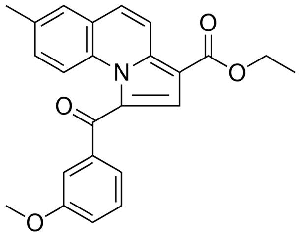 ETHYL 1-(3-METHOXYBENZOYL)-7-METHYLPYRROLO(1,2-A)QUINOLINE-3-CARBOXYLATE