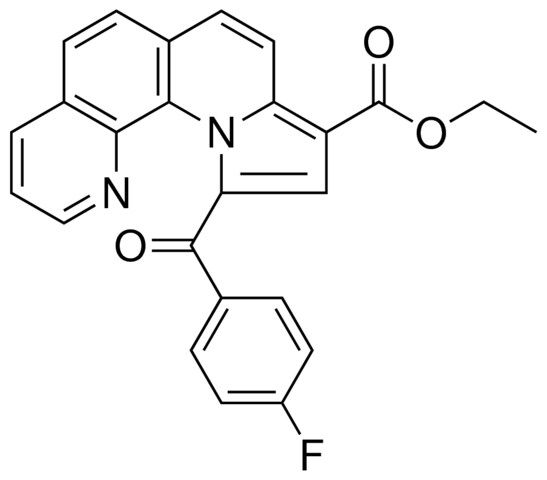 ETHYL 11-(4-FLUOROBENZOYL)PYRROLO(1,2-A)(1,10)PHENANTHROLINE-9-CARBOXYLATE