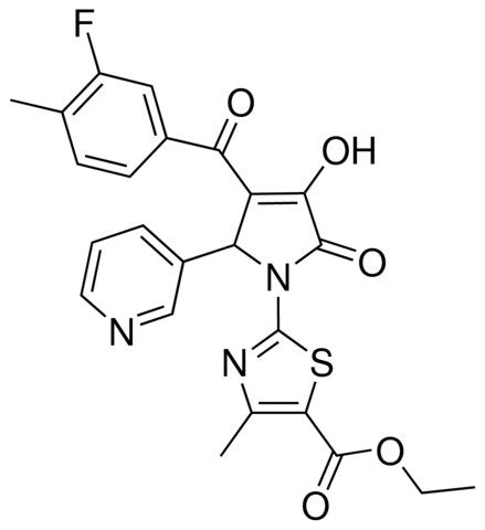 ETHYL 2-[3-(3-FLUORO-4-METHYLBENZOYL)-4-HYDROXY-5-OXO-2-(3-PYRIDINYL)-2,5-DIHYDRO-1H-PYRROL-1-YL]-4-METHYL-1,3-THIAZOLE-5-CARBOXYLATE