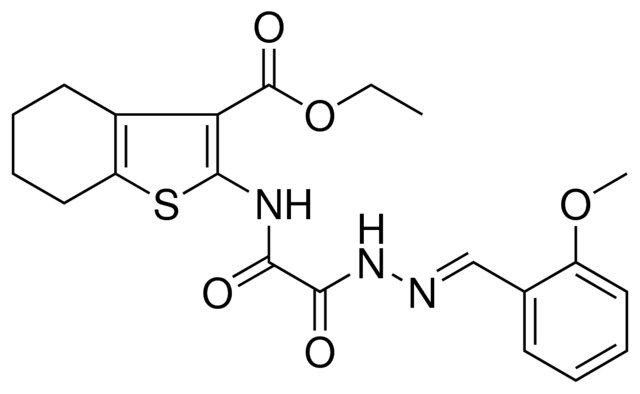 ETHYL 2-{[[(2E)-2-(2-METHOXYBENZYLIDENE)HYDRAZINO](OXO)ACETYL]AMINO}-4,5,6,7-TETRAHYDRO-1-BENZOTHIOPHENE-3-CARBOXYLATE