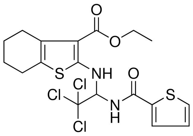 ETHYL 2-({2,2,2-TRICHLORO-1-[(2-THIENYLCARBONYL)AMINO]ETHYL}AMINO)-4,5,6,7-TETRAHYDRO-1-BENZOTHIOPHENE-3-CARBOXYLATE