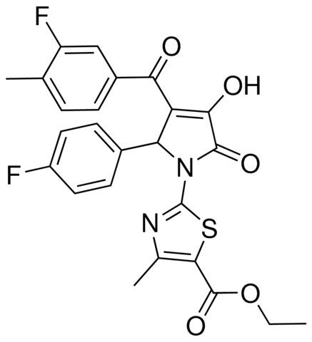 ETHYL 2-[3-(3-FLUORO-4-METHYLBENZOYL)-2-(4-FLUOROPHENYL)-4-HYDROXY-5-OXO-2,5-DIHYDRO-1H-PYRROL-1-YL]-4-METHYL-1,3-THIAZOLE-5-CARBOXYLATE