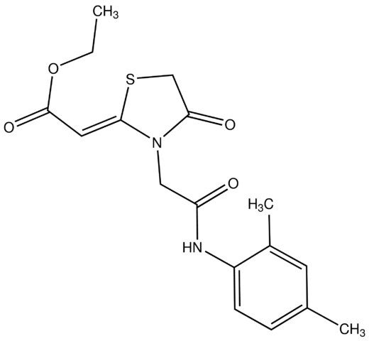 Ethyl {3-[(2,4-dimethylphenylcarbamoyl)Me]-4-oxothiazolidin-2-ylidene}acetate