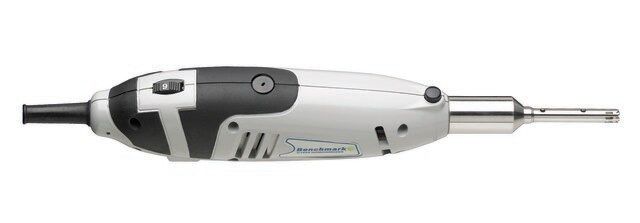 D1000 Handheld Homogenizer, includes 5 mm flat bottom generator probe and 7 mm saw tooth generator probe