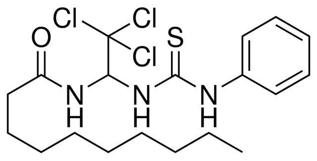 DECANOIC ACID (2,2,2-TRICHLORO-1-(3-PHENYL-THIOUREIDO)-ETHYL)-AMIDE