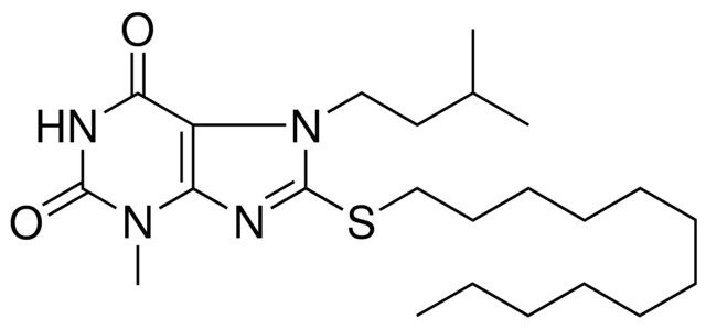 8-DODECYLSULFANYL-3-METHYL-7-(3-METHYL-BUTYL)-3,7-DIHYDRO-PURINE-2,6-DIONE