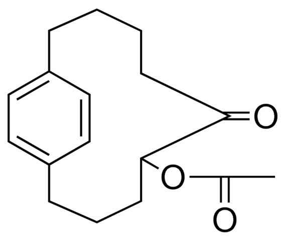 ACETIC ACID 6-OXO-BICYCLO(9.2.2)PENTADECA-1(14),11(15),12-TRIEN-5-YL ESTER