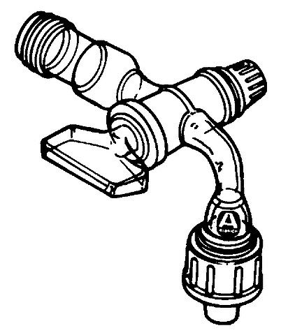 Adapter with glass stopcock